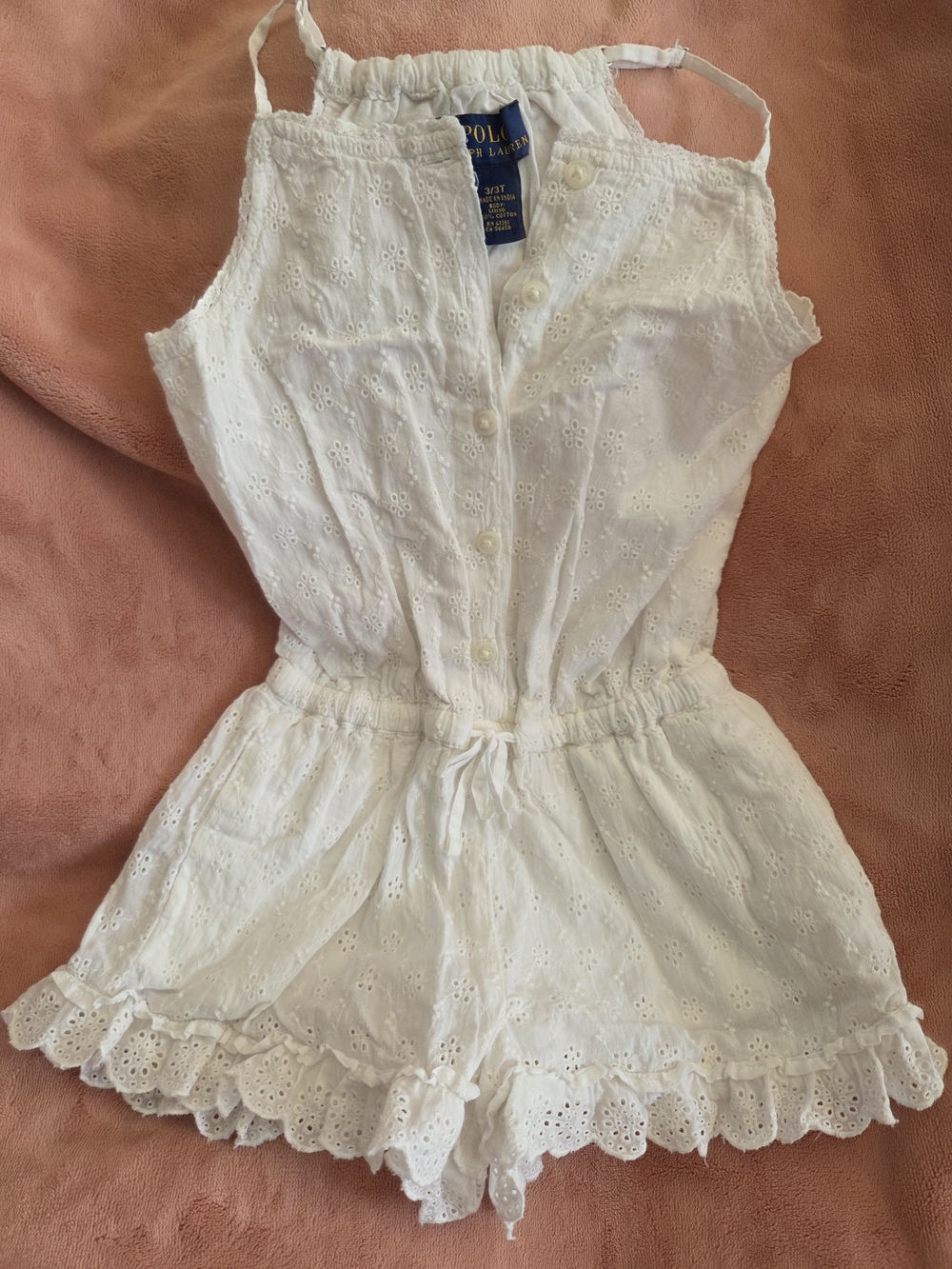 Polo by Ralph Lauren White Eyelet Romper